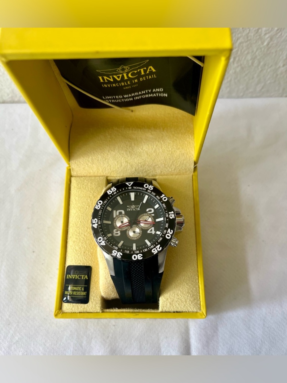 Invicta Black and Silver Men's Chronograph Dive Watch
